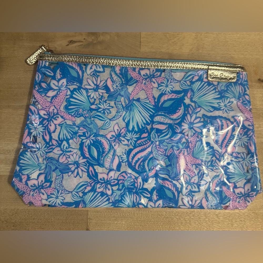Lilly Pulitzer Amalfi Blue Sound the Siren bag-pouch